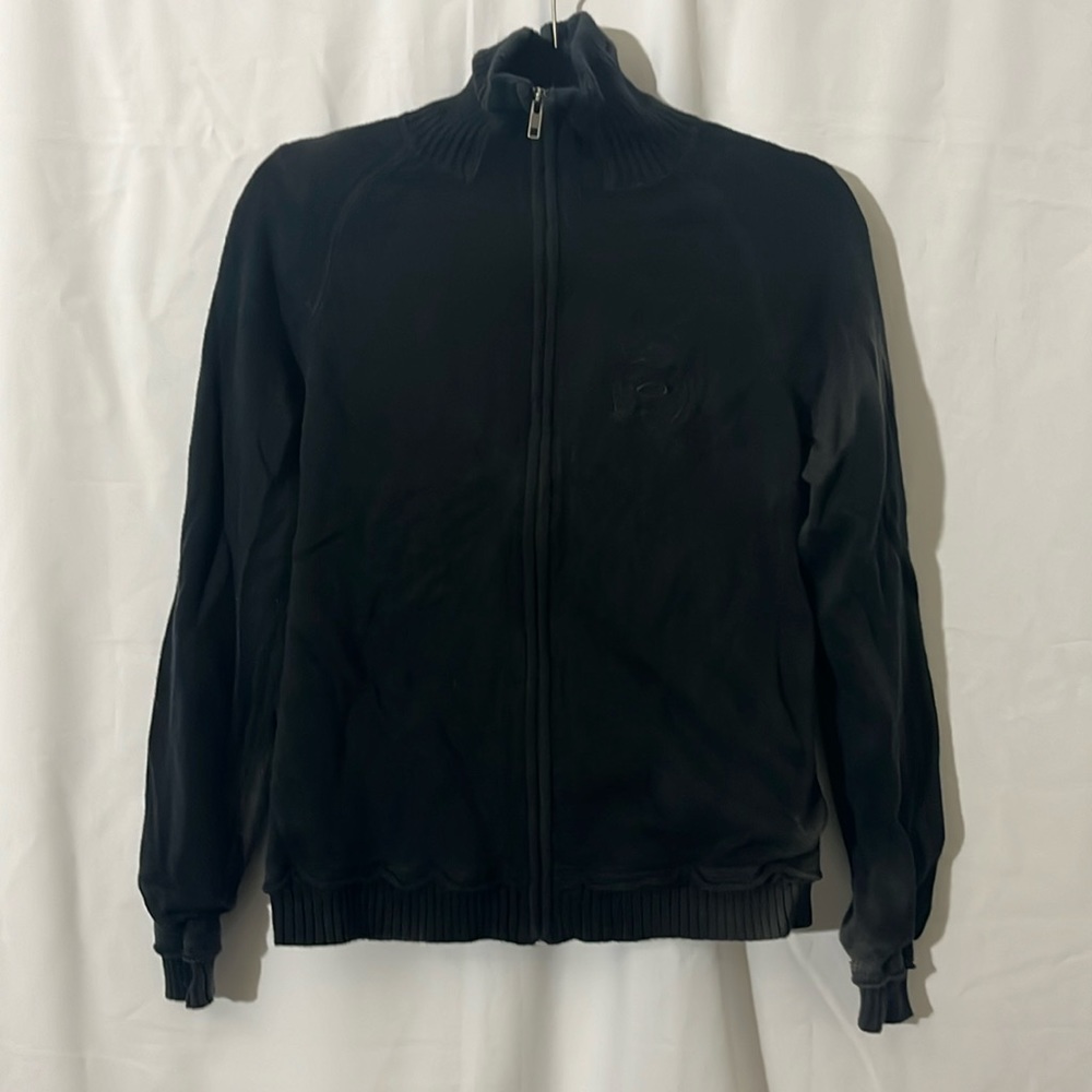 Men's Oakley Black Full Zip Turtleneck Sweater, small